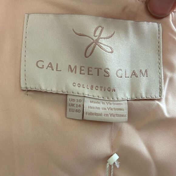 Gal Meets Glam Yvonne One Shoulder Rose Quartz Pink A-Line Dress NEW WITH TAGS - Picture 5 of 10